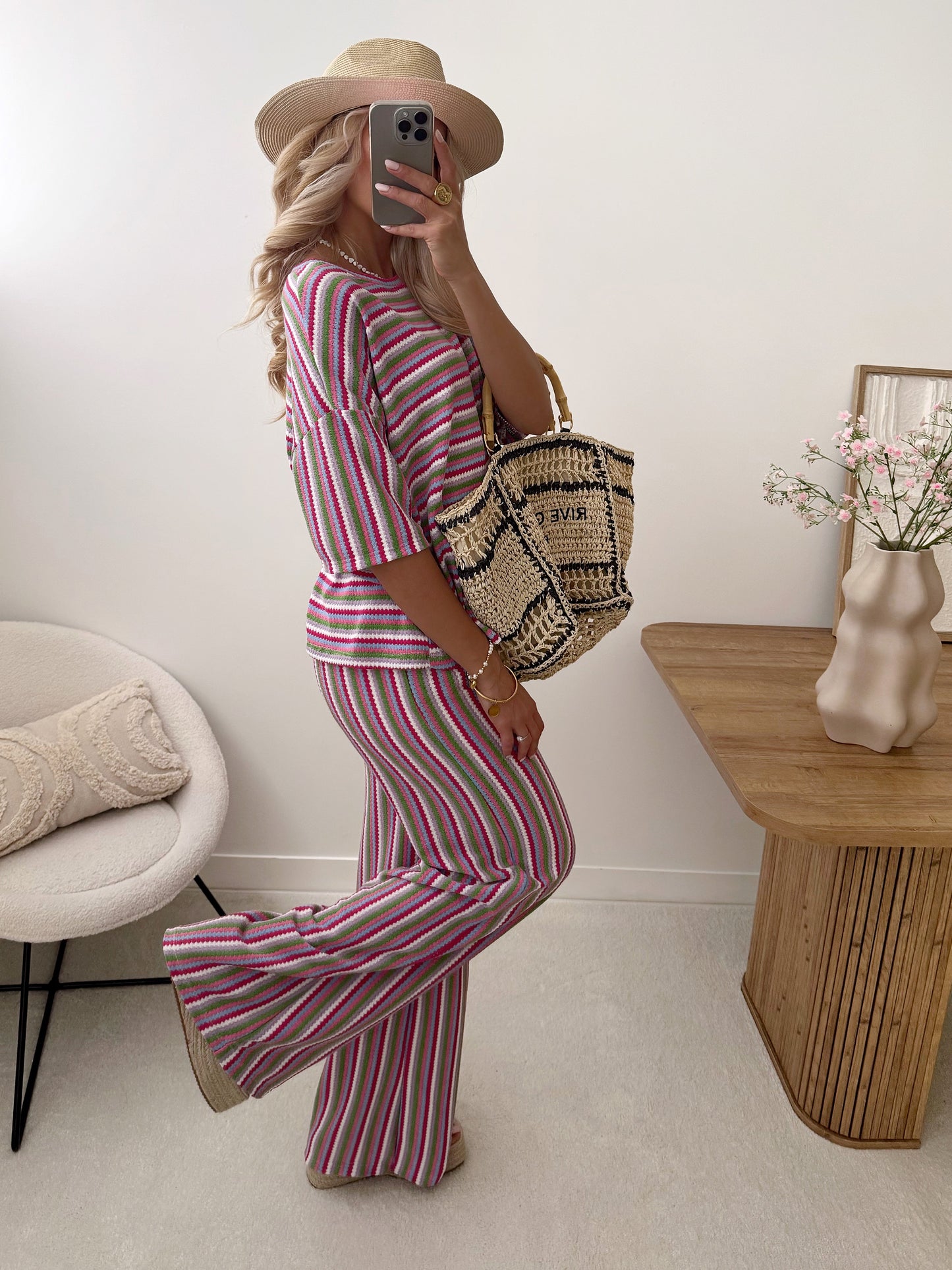 BALDI Multicolored Striped Knit Set
