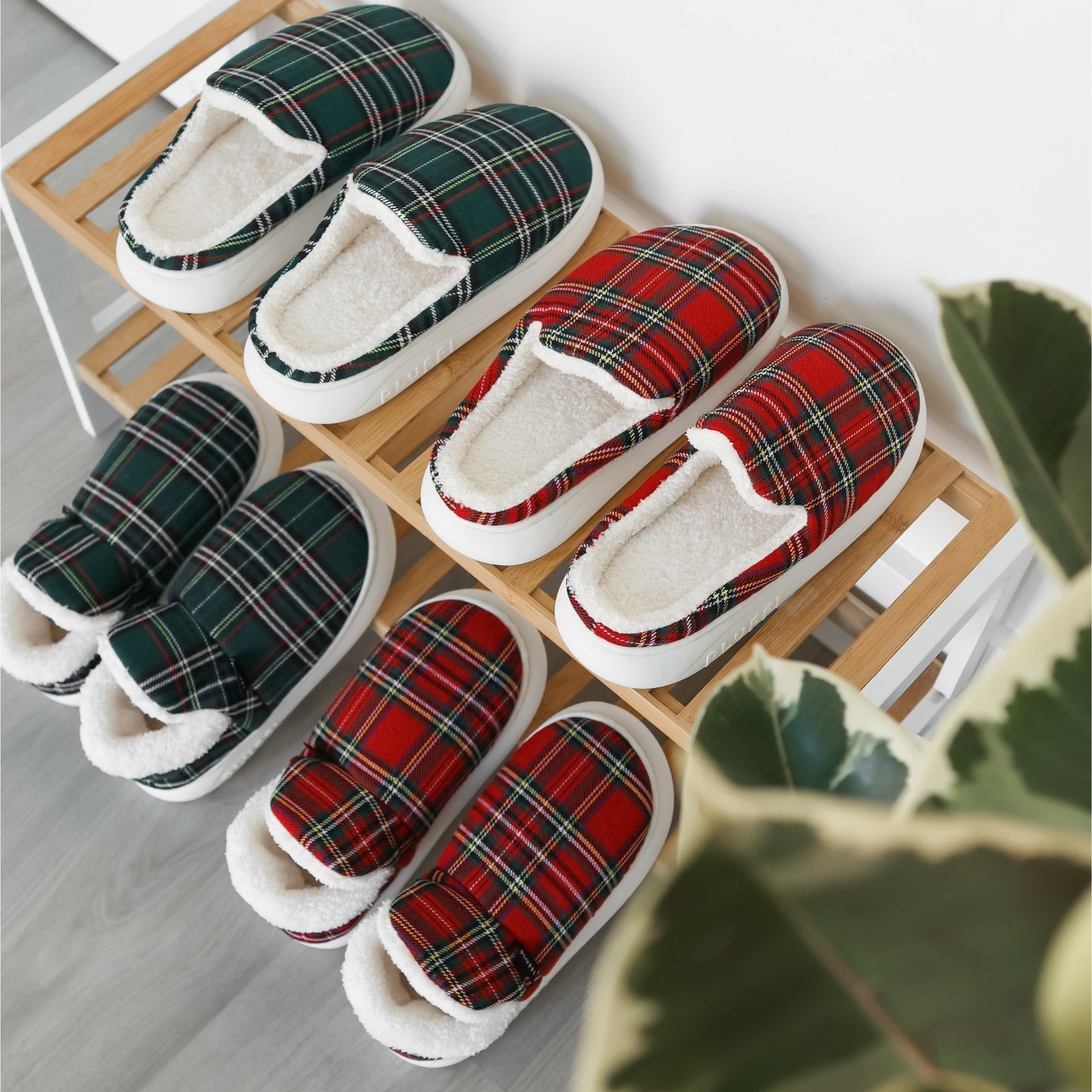 Chaussons Pluffi – Édition Plaid