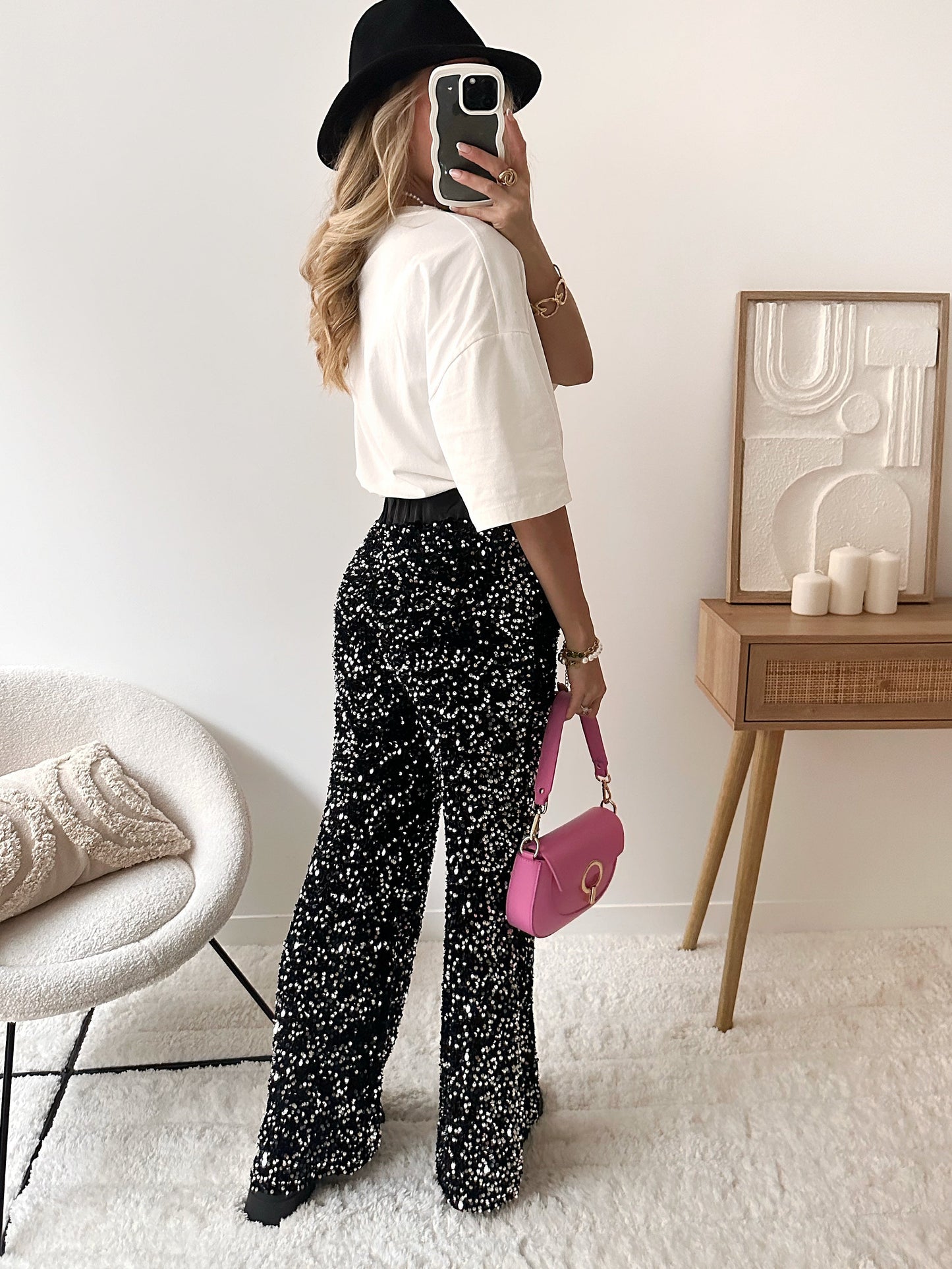 SOREN sequin velvet pants