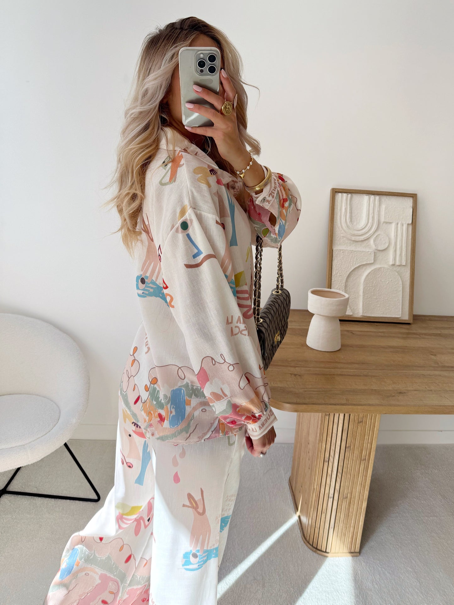 FAUVERT print shirt and pants set
