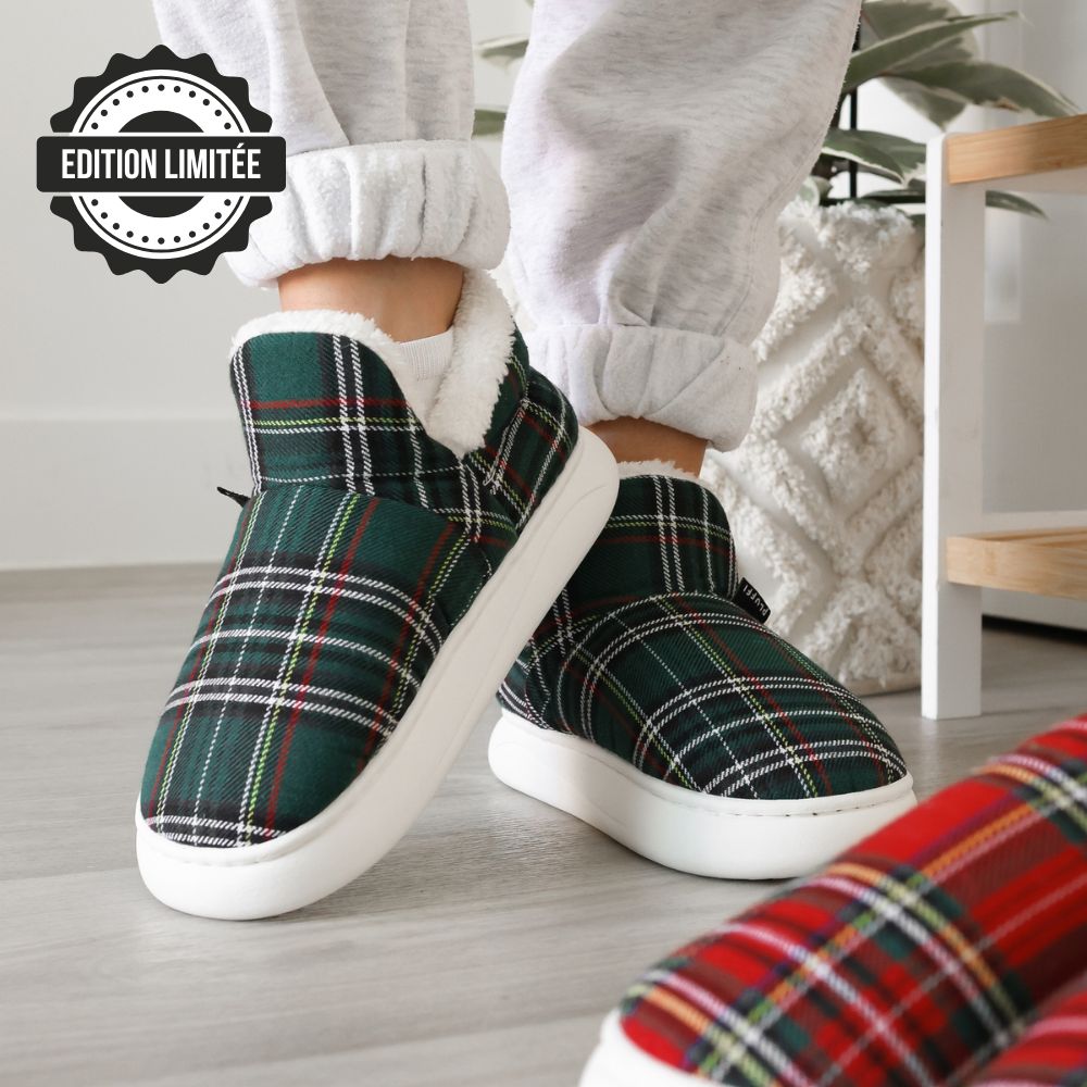 Chaussons Pluffi – Édition Plaid