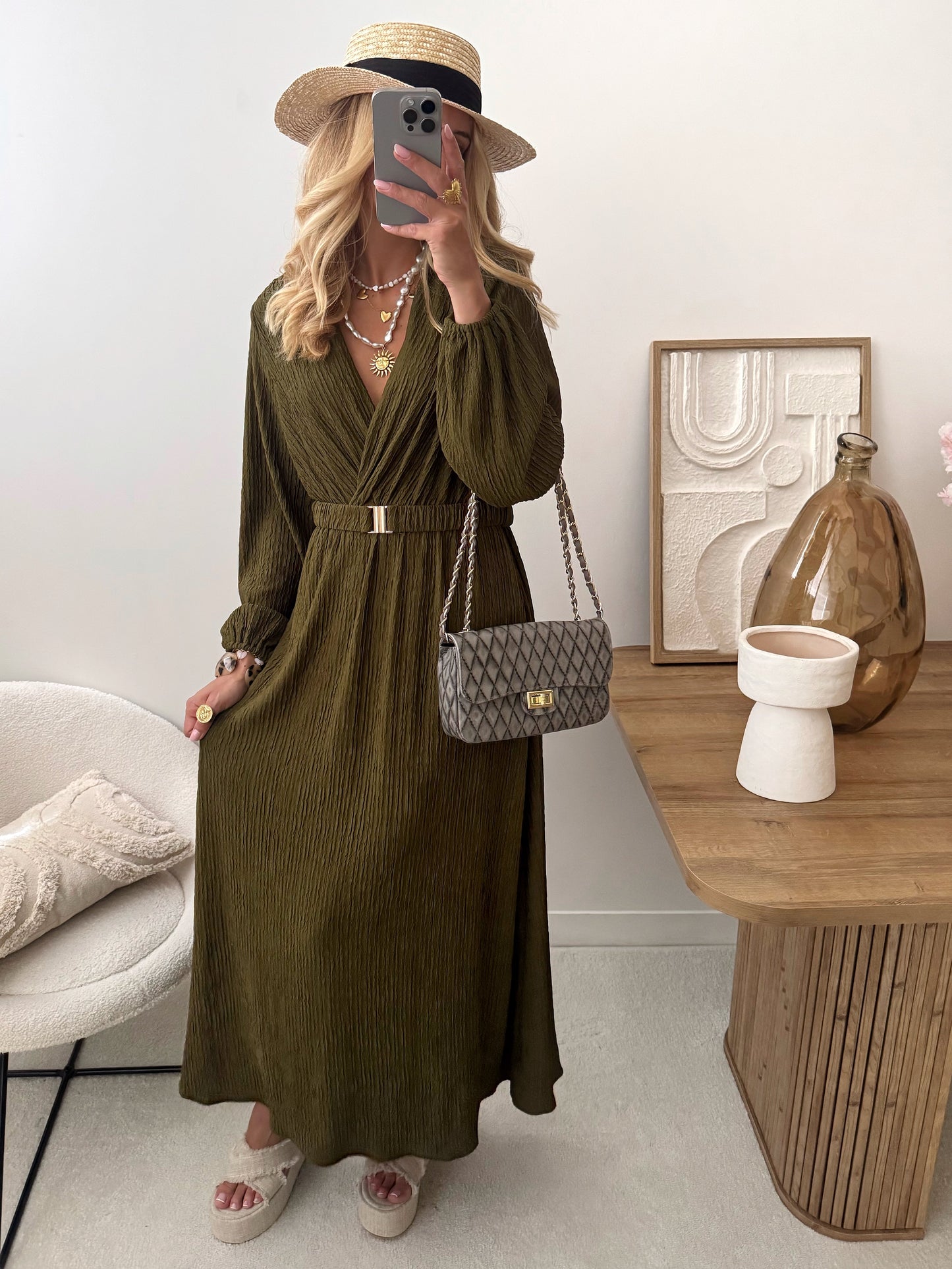 FIGUERE belted long dress