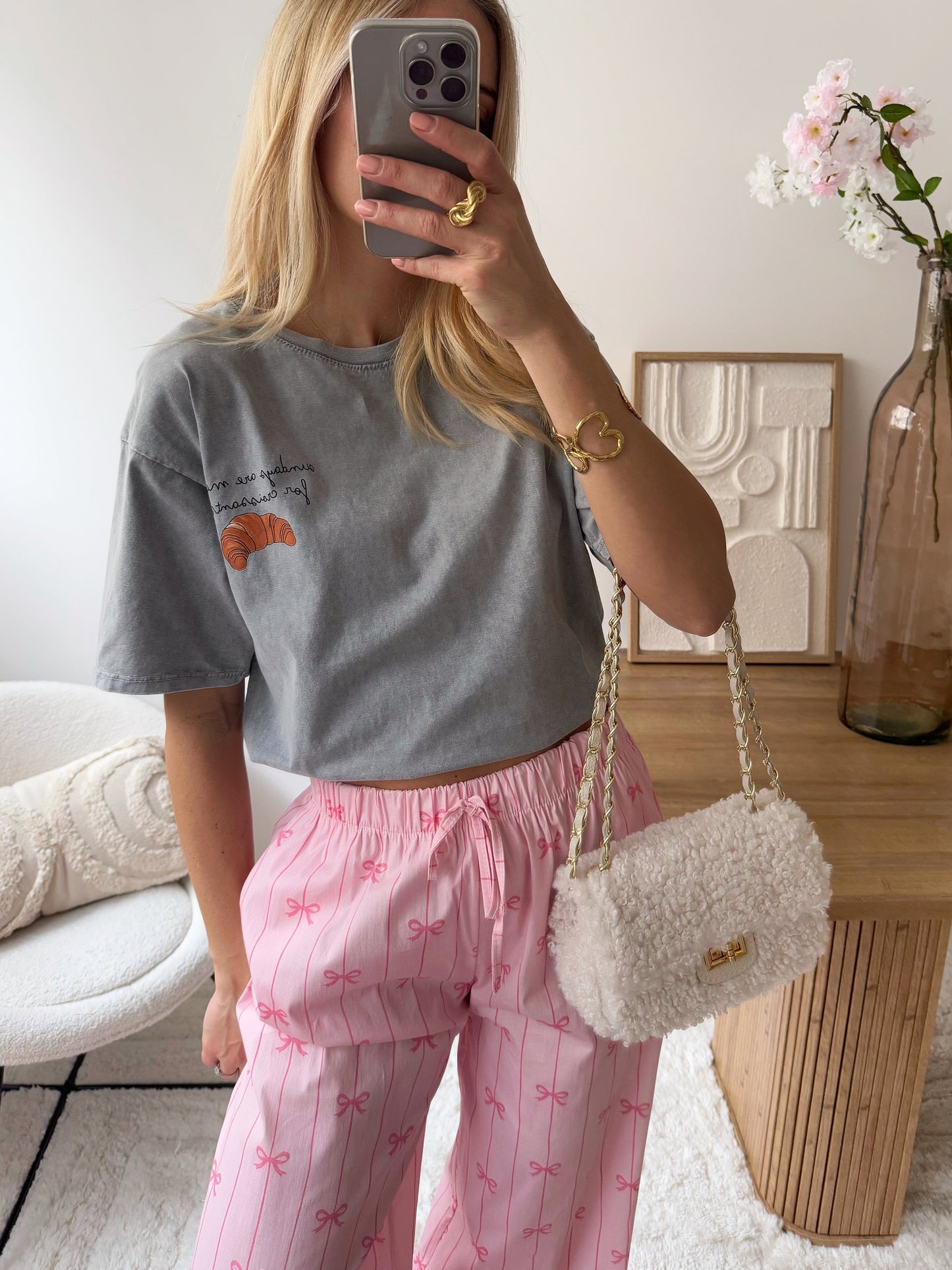 ABIANE striped pants with bows