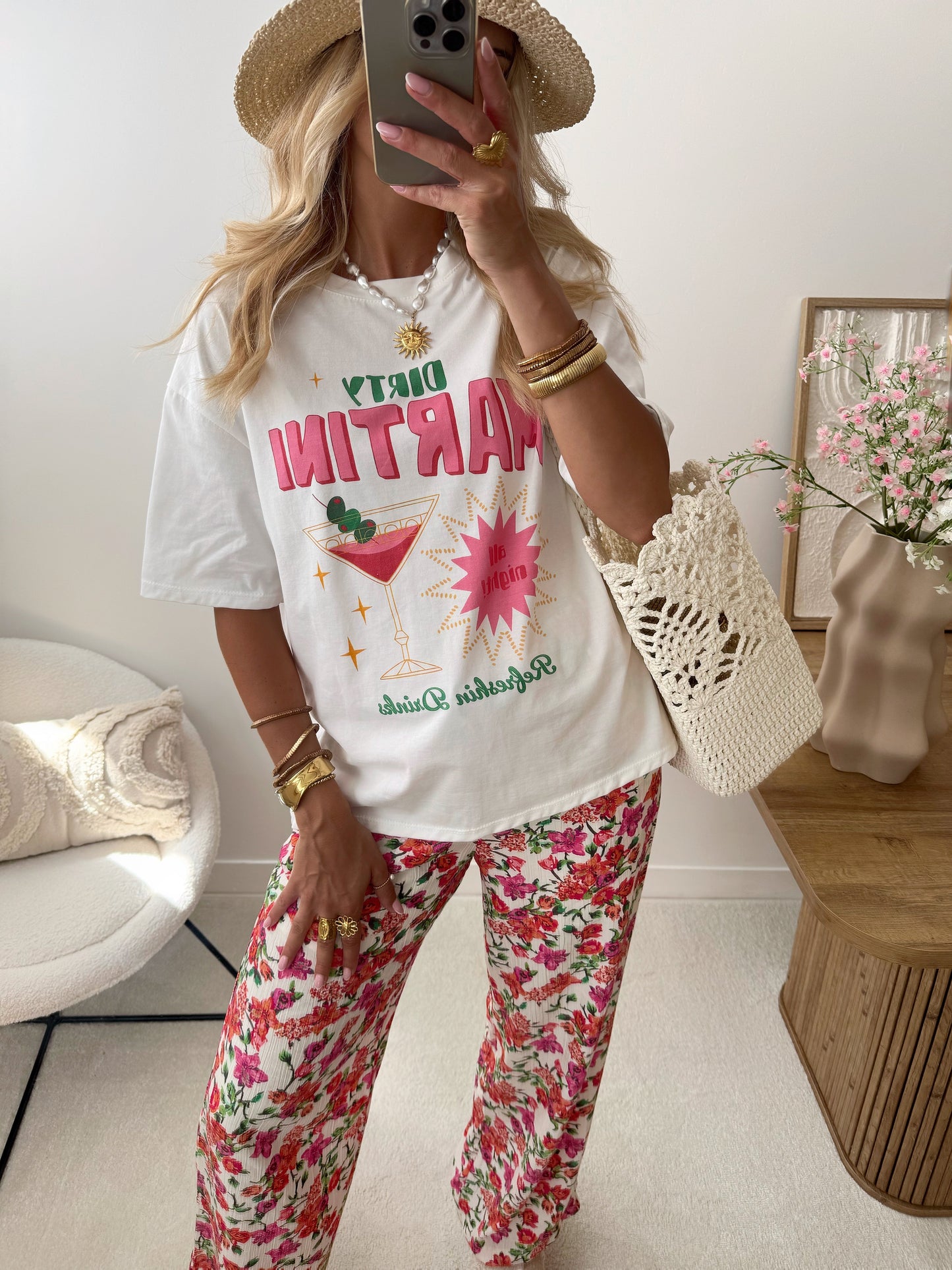 Oversized T-shirt with MARTINI print