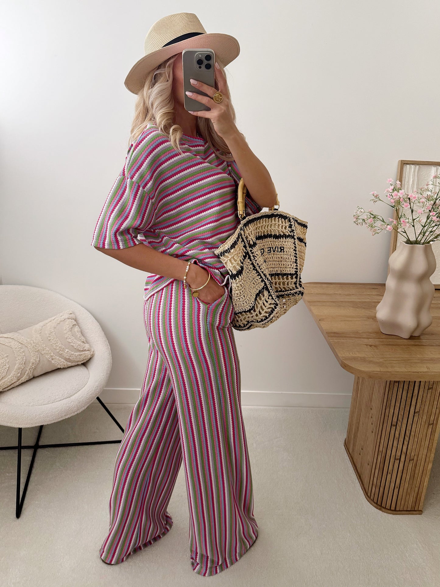 BALDI Multicolored Striped Knit Set
