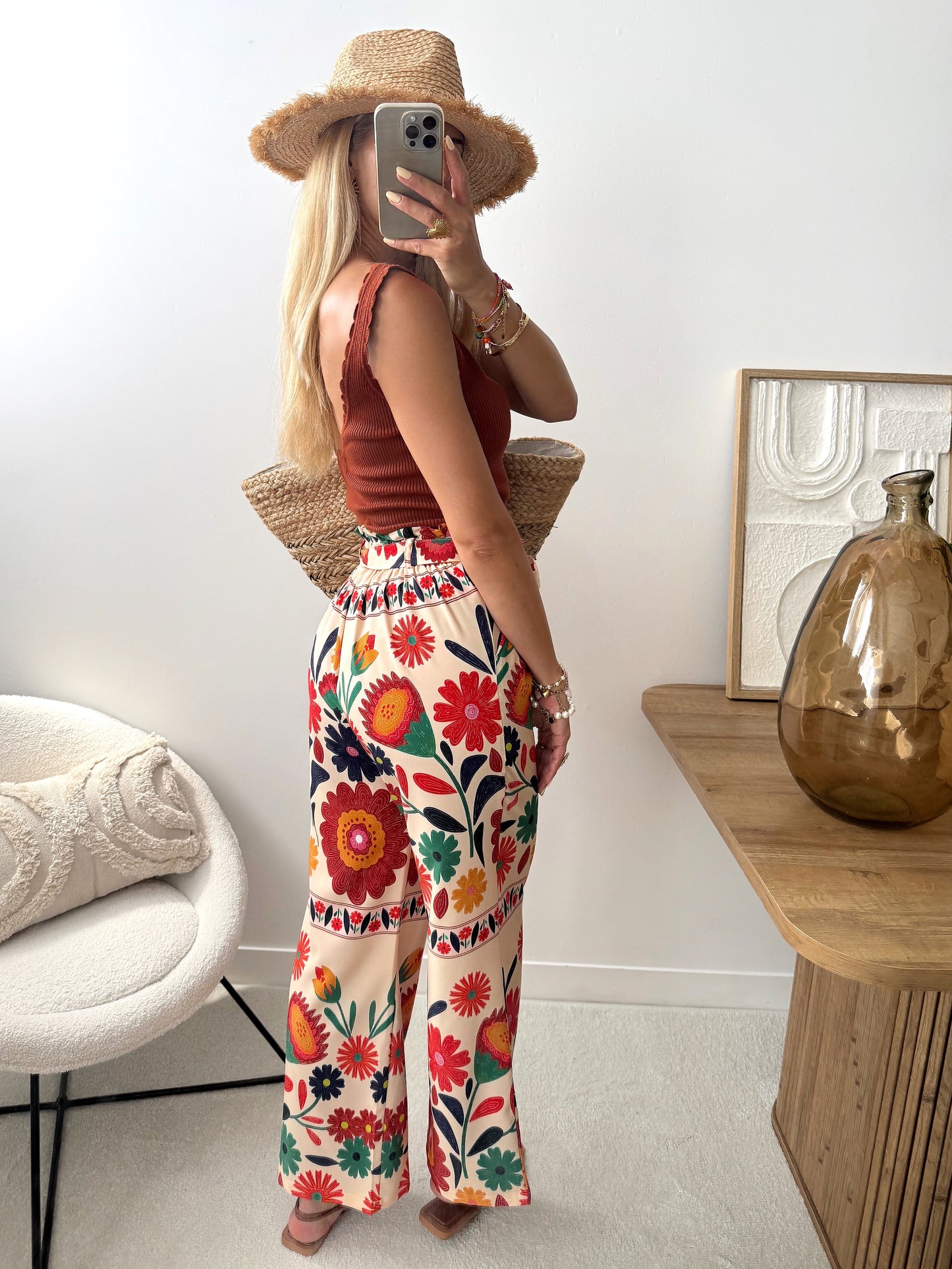 ERICE ribbed tank top - camel