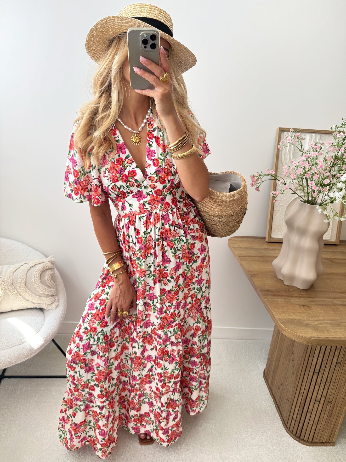 EDEN floral print maxi dress