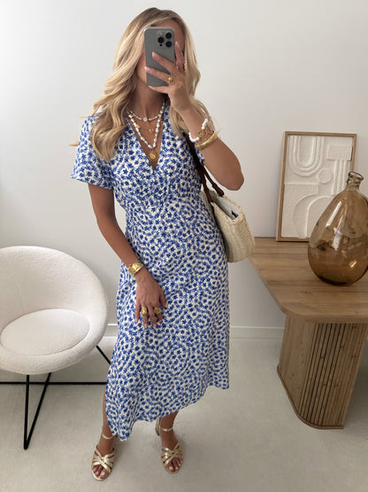 VIVIANE floral print midi dress