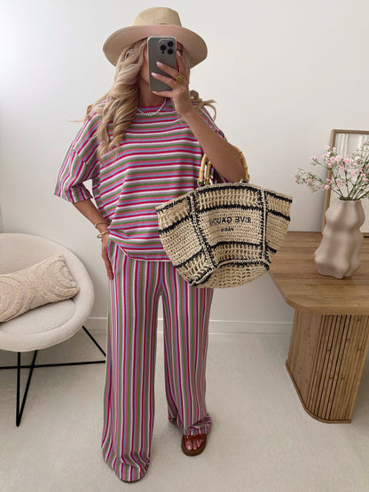 BALDI Multicolored Striped Knit Set