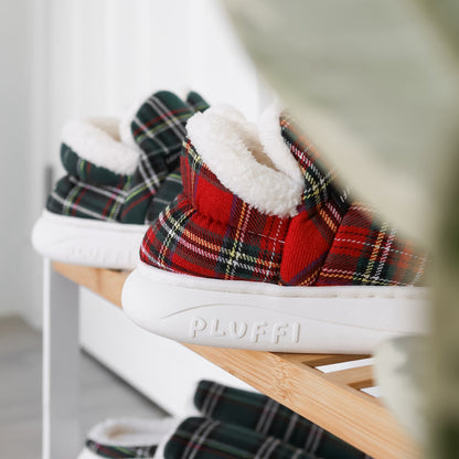 Pluffi Hausschuhe – Plaid Edition