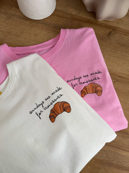 Franz croissant print t-shirt - white