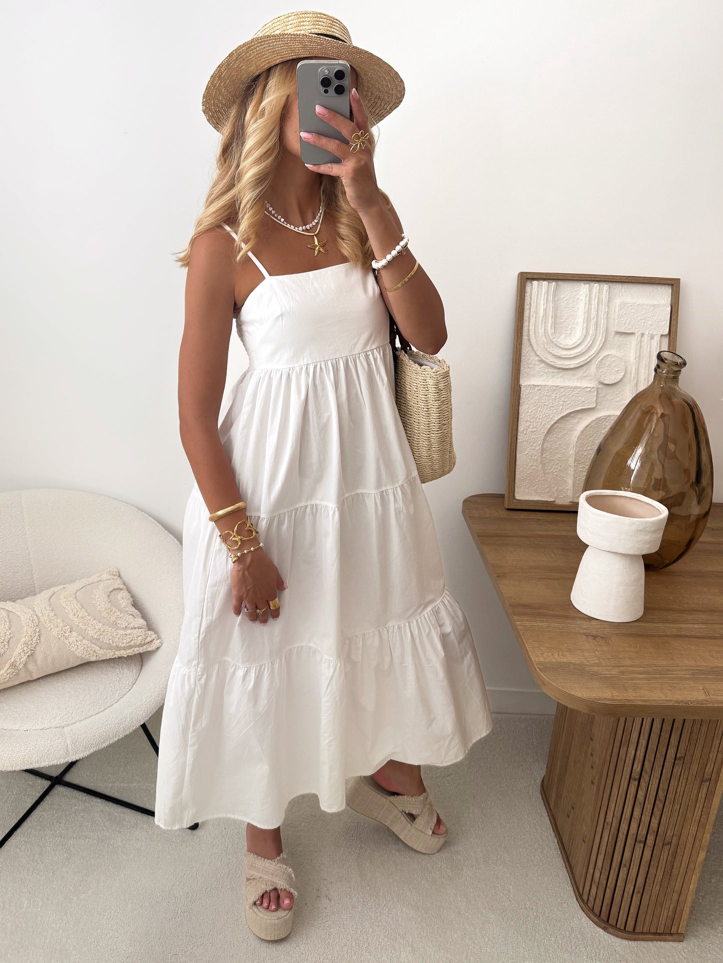 HERMOSA ruffled midi dress