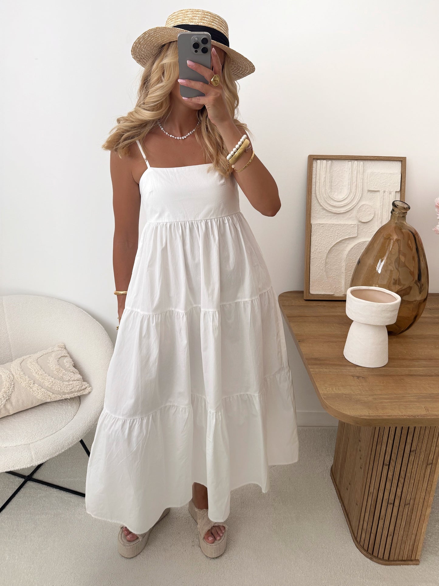 HERMOSA ruffled midi dress