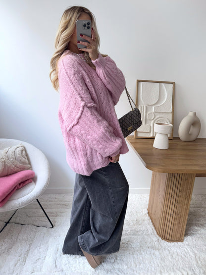 CASTELLO oversized cable knit sweater