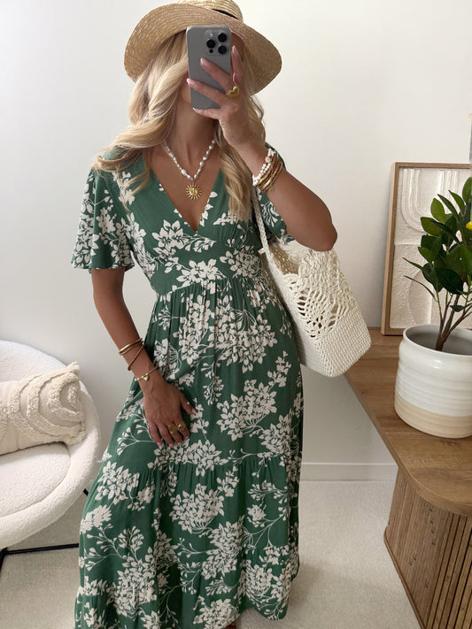 ESSIE floral print long dress