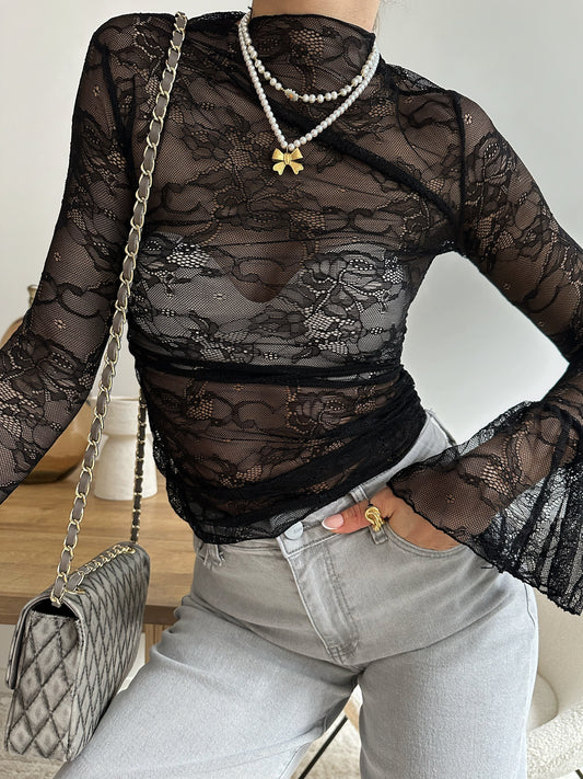 JORDYNE lace top - black