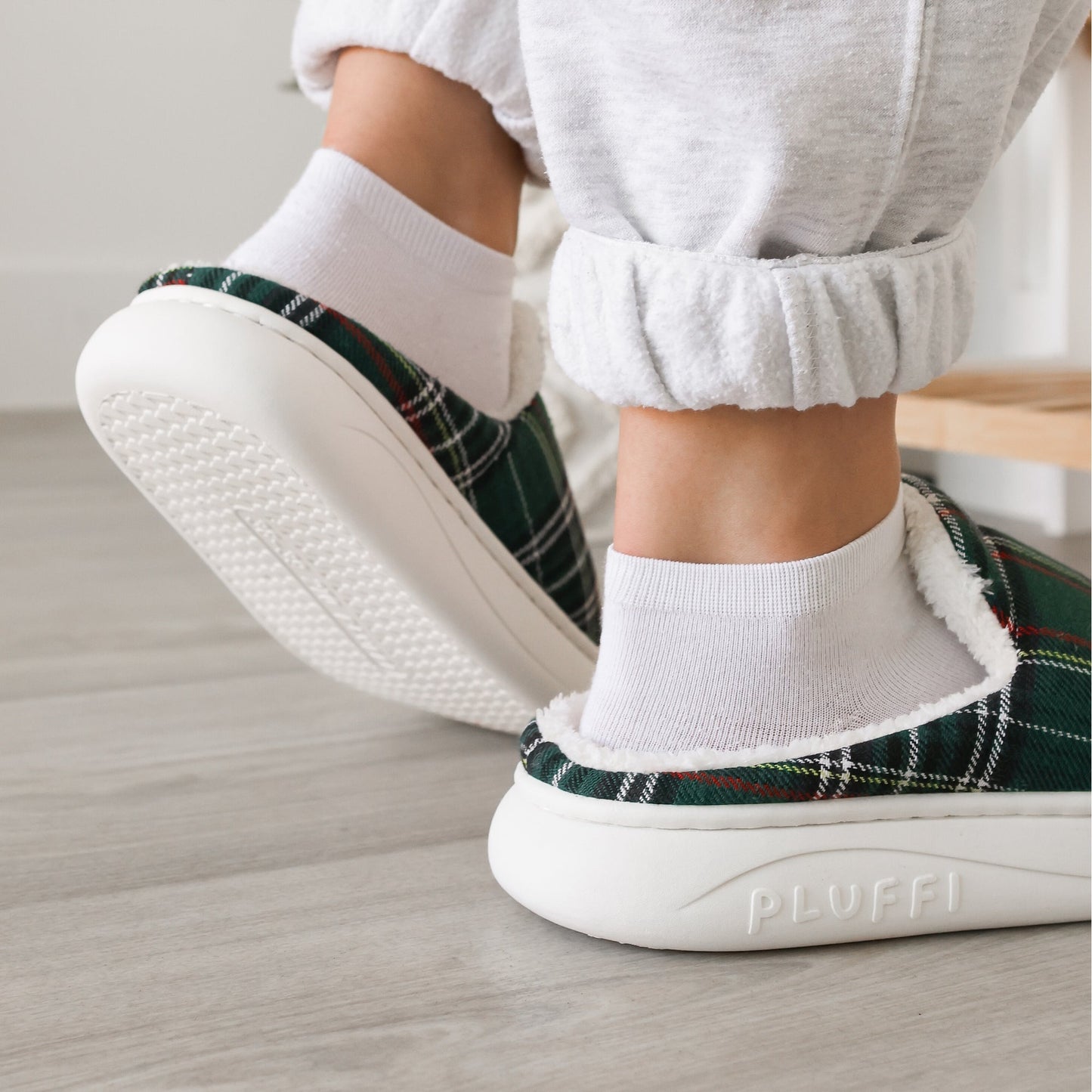 Pluffi Hausschuhe – Plaid Edition