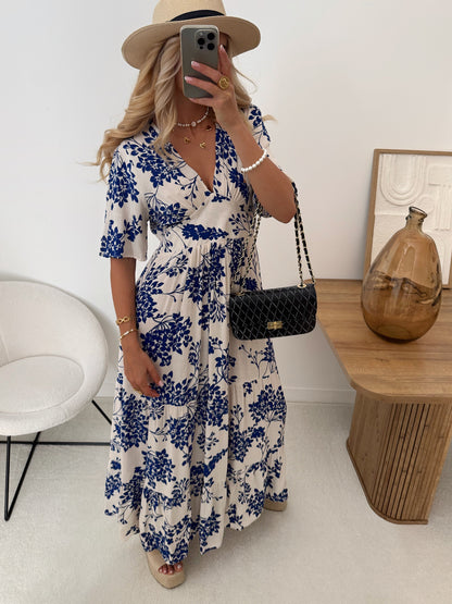 FIRÈNE floral print long dress