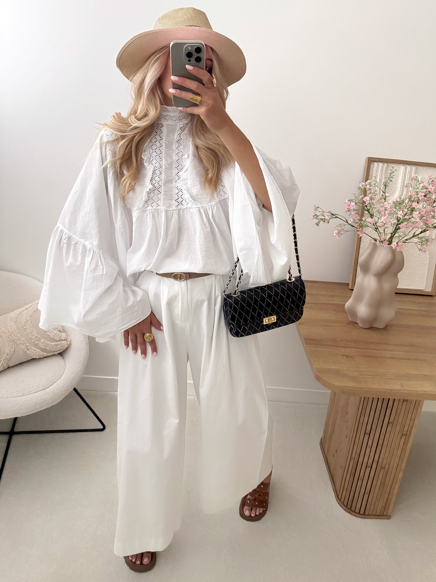 HECTOR straight cut trousers - white