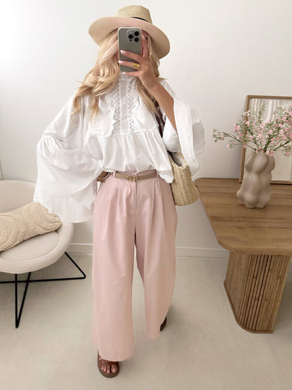 HECTOR straight-cut trousers - rosewood