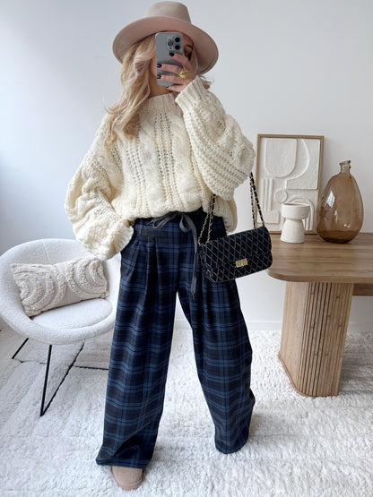 CAMBRIDGE blue plaid pants