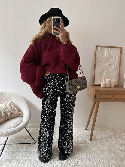 SOREN sequin velvet pants