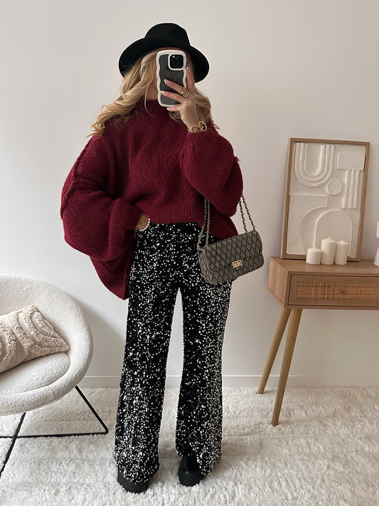 SOREN sequin velvet pants
