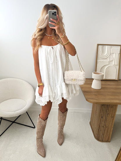 BRÉLA openwork embroidery dress