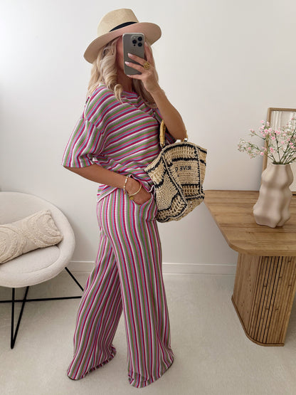 BALDI Multicolored Striped Knit Set