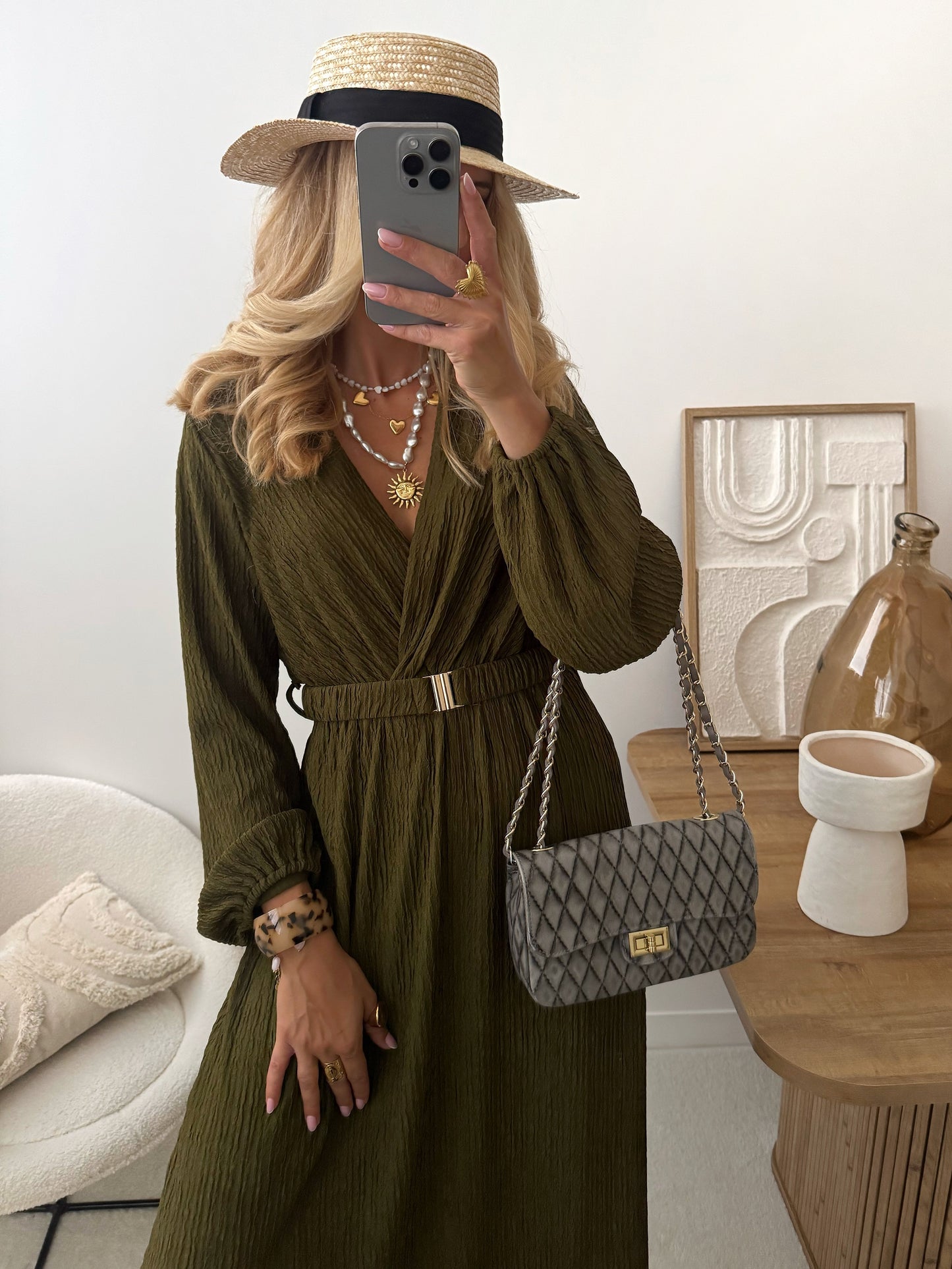 FIGUERE belted long dress