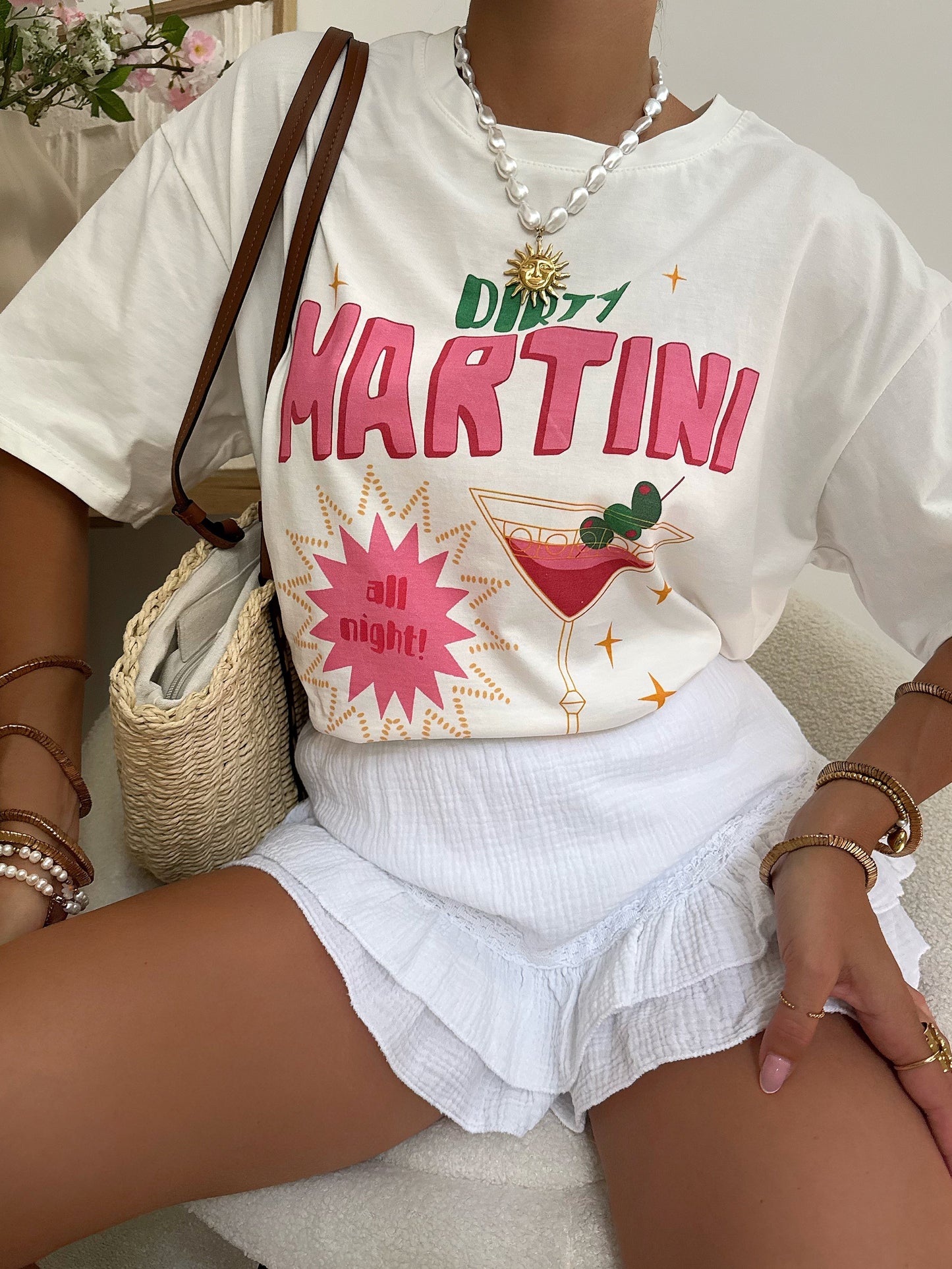 Oversized T-shirt with MARTINI print